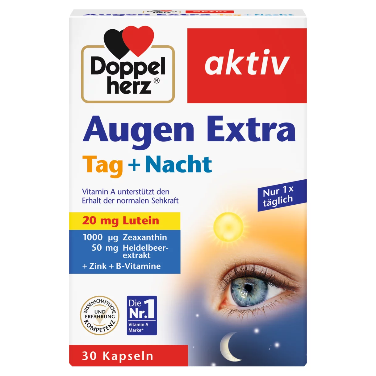 Abbildung der Produktverpackung Doppelherz aktiv Augen Extra Frontansicht